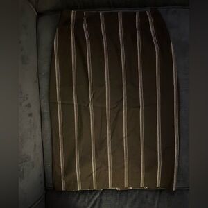 Betsey Johnson Black Pencil Skirt with White Stripes